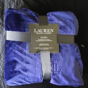 NWT Ralph Lauren Navy Blanket (full/queen)